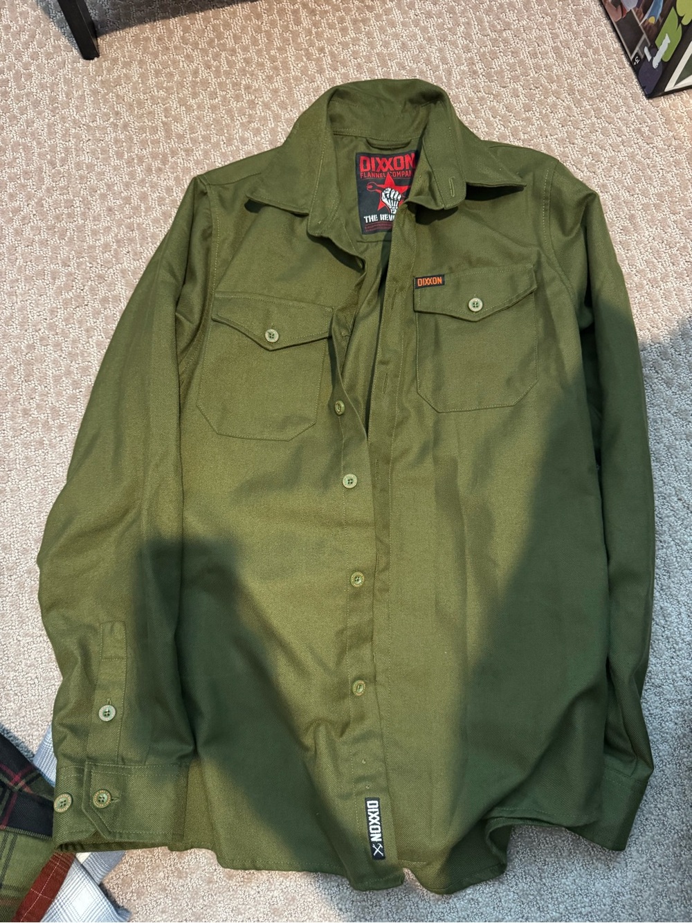 DIXXON Olive Green Military Field Shirt Jacket